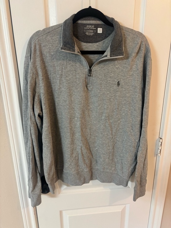 Polo Ralph Lauren Other - Polo Ralph Lauren RL Luxury Jersey Gray Quarter-Zip Pullover Men’s Large